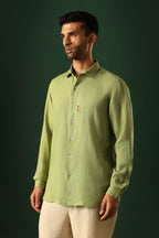 Lilly Irish Linen shirt - Green
