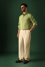 Bird Irish Linen Shirt - Green