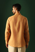 Daisy Irish Linen Shirt - Pumpkin