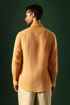 Bird Irish Linen Shirt - Pumpkin