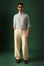 Lady Bug Irish Linen Shirt - Light Blue