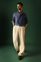 Bird Irish Linen Shirt - Navy