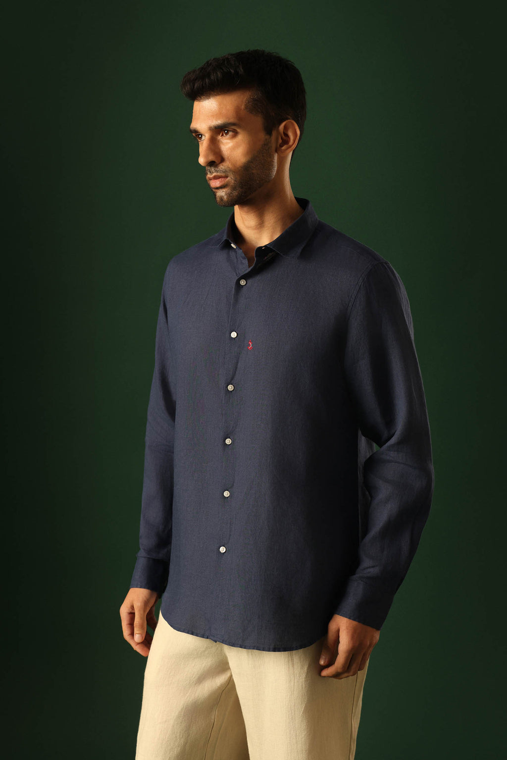 ANCHOR Irish linen shirt - Navy