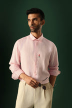 Lilly Irish Linen Shirt - Pink