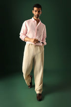 Lilly Irish Linen Shirt - Pink