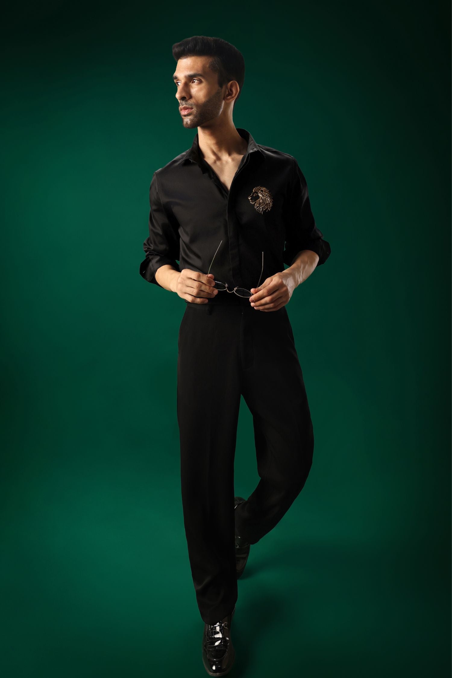 Leo(Lion) - Hand Embroidered Designer Shirt