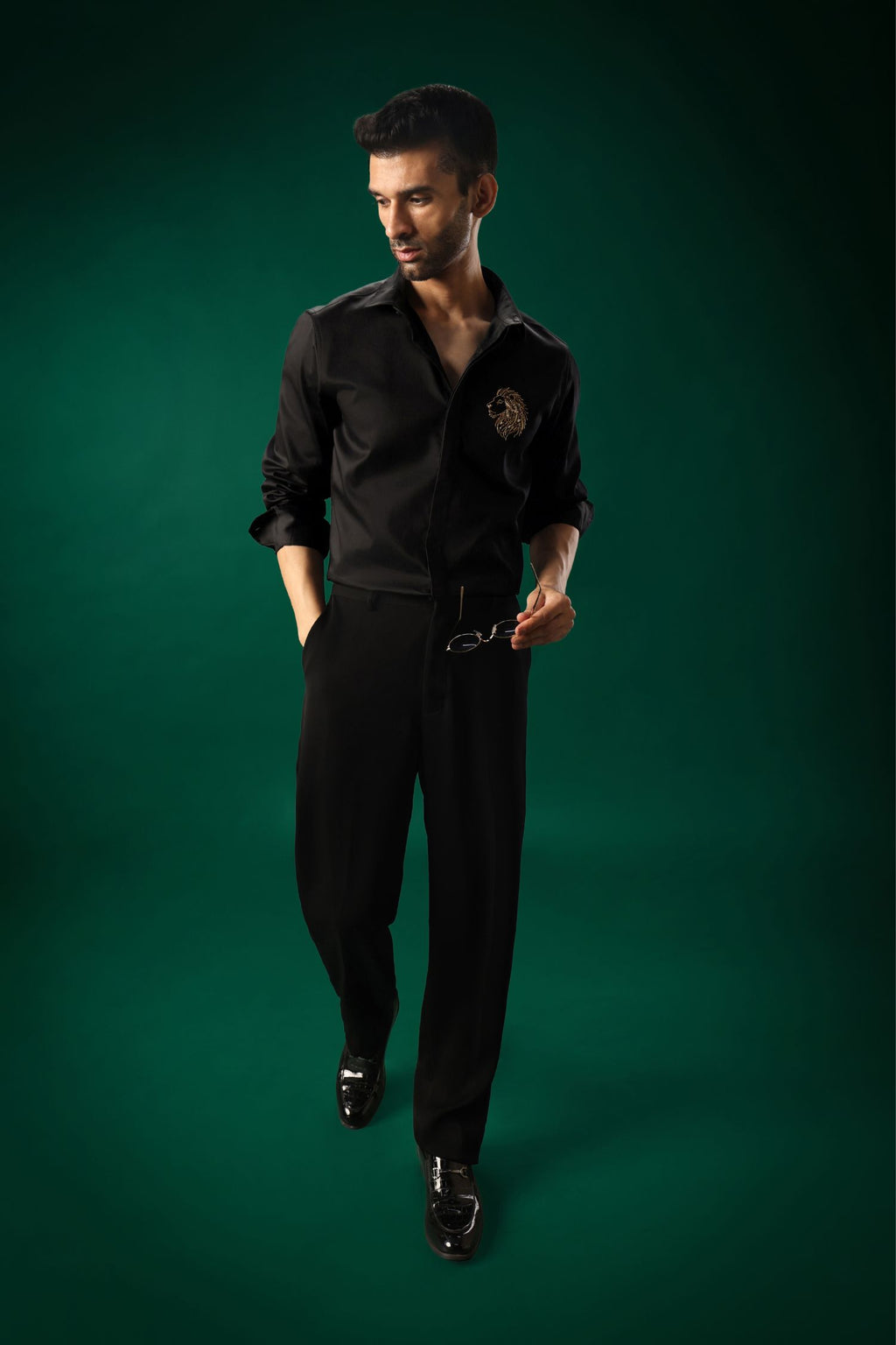 Leo(Lion) - Hand Embroidered Designer Shirt