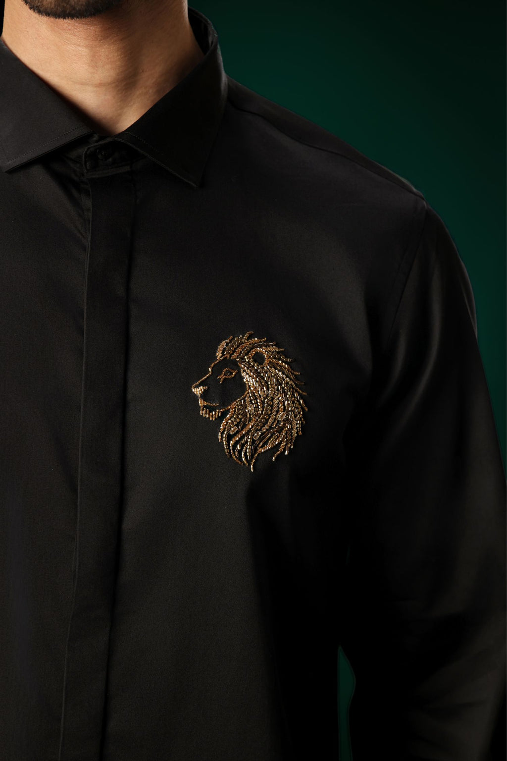 Leo(Lion) - Hand Embroidered Designer Shirt