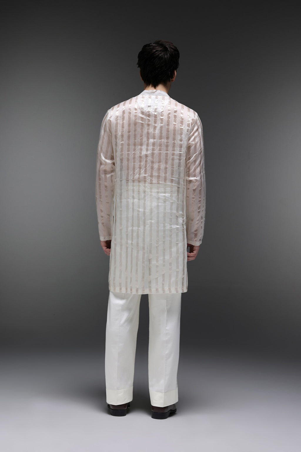 Moon - Hand Embroidered Designer Kurta - Ivory