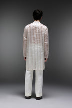 Moon - Hand Embroidered Designer Kurta - Ivory