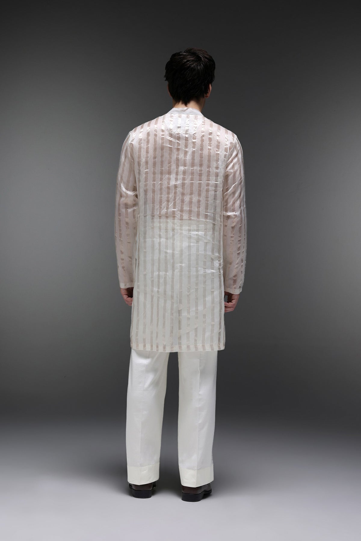 Moon - Hand Embroidered Designer Kurta - Ivory