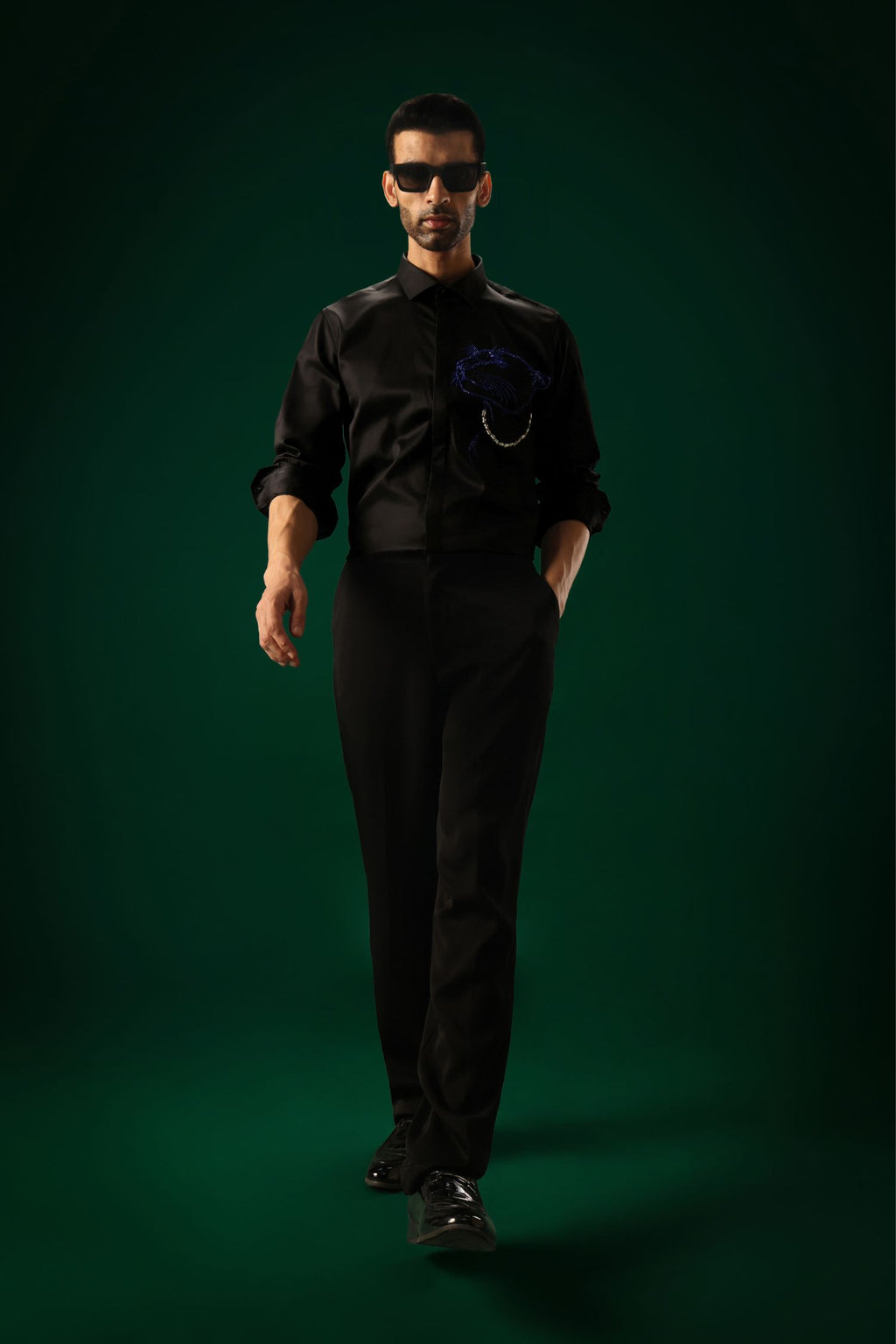 Phantom(Panther) - Hand Embroidered Designer Shirt