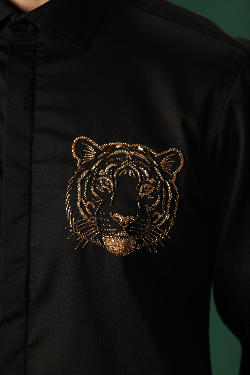 Predator(Tiger) - Hand Embroidered Designer Shirt