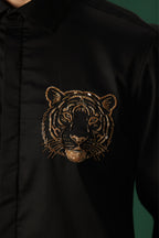 Predator(Tiger) - Hand Embroidered Designer Shirt