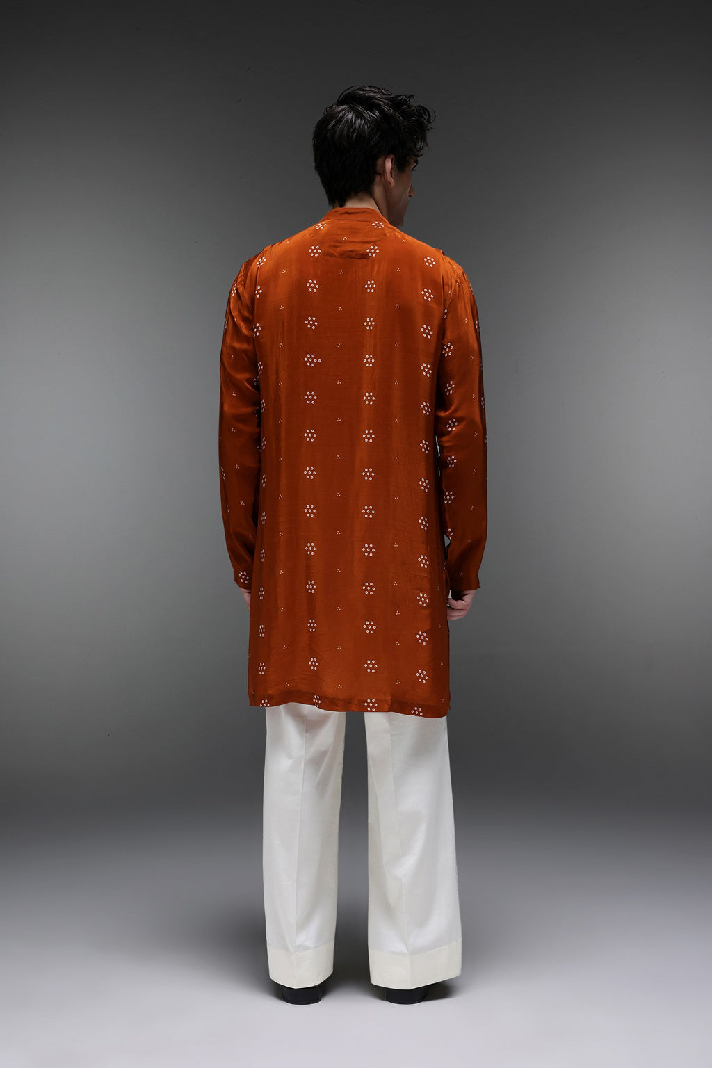 Quetzel Bhandini - Hand Embroidered Designer Kurta - Rust Brown
