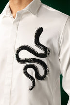 Slither(Snake) - Hand Embroidered Designer Shirt