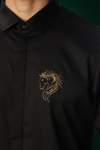 Stallion (Horse) - Hand Embroidered Designer Shirt