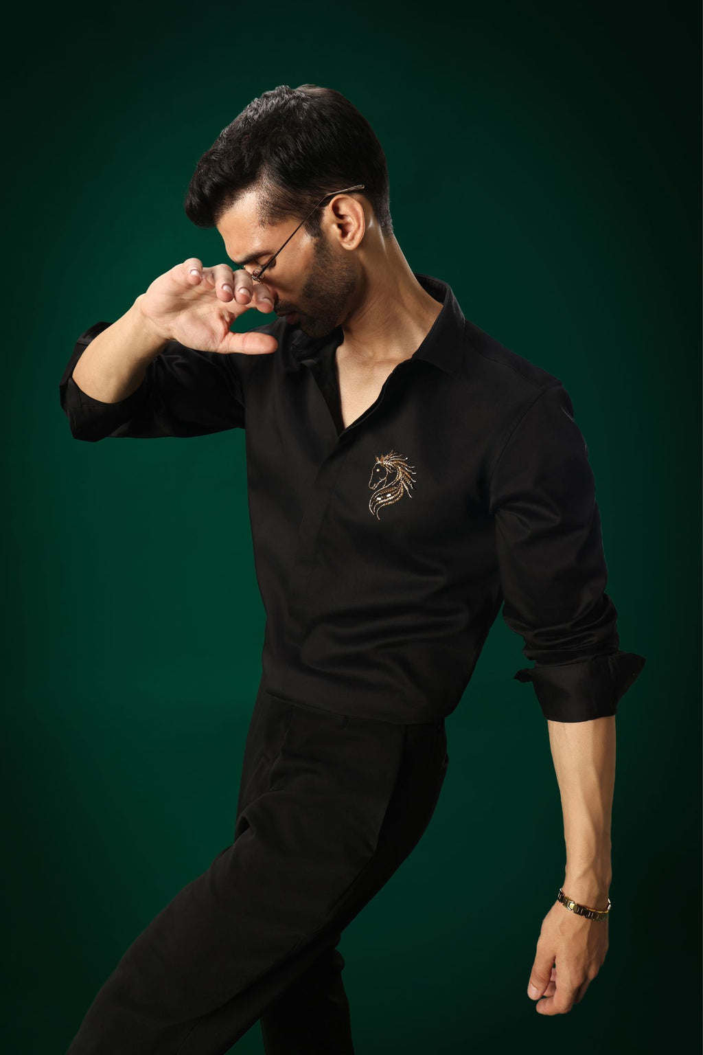 Stallion (Horse) - Hand Embroidered Designer Shirt