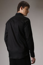 Horses hand embroidered designer shirt - Black