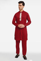 Mirror Kurta - Burgundy
