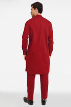 Burgundy Forest of Illusion Kurta