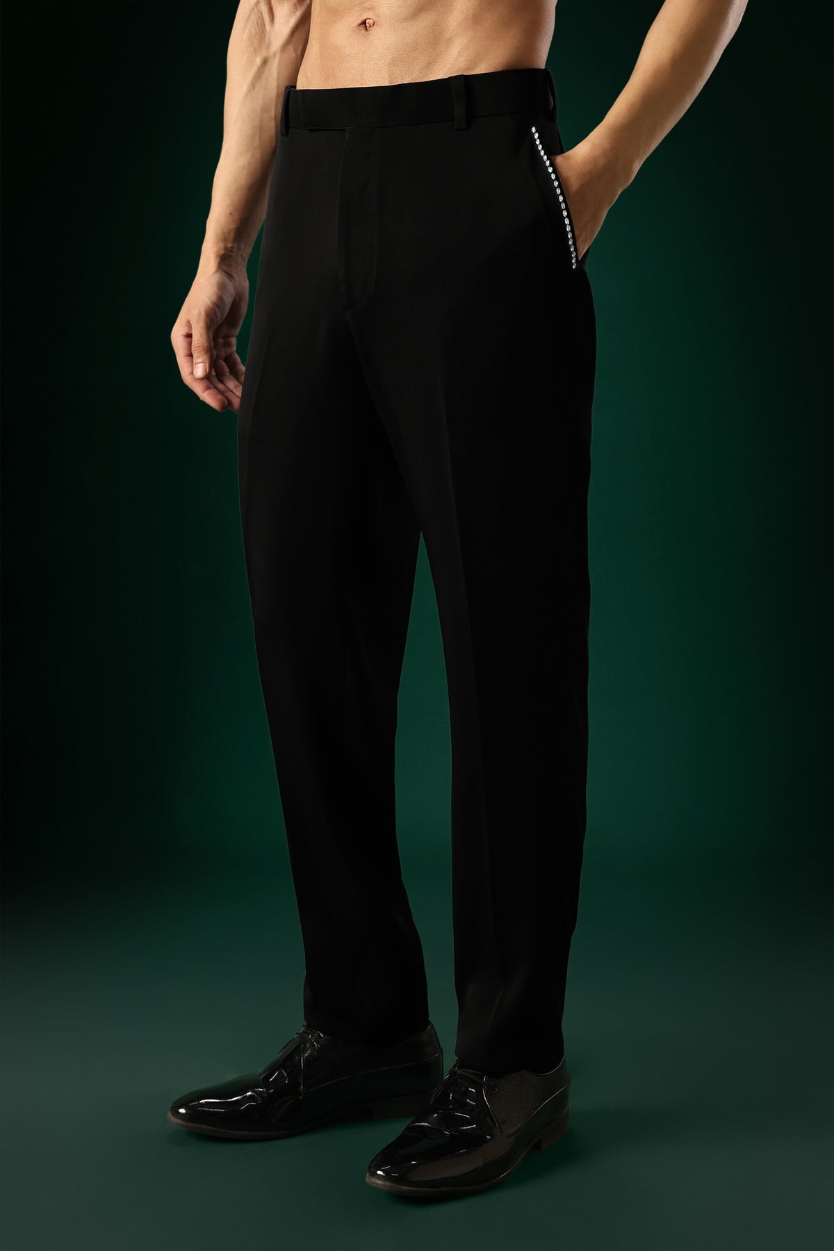 Ice Stone - Hand Embroidered Designer Pant