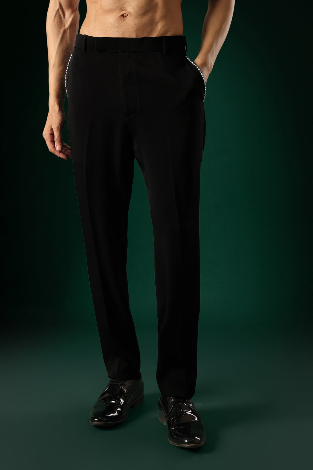 Ice Stone - Hand Embroidered Designer Pant