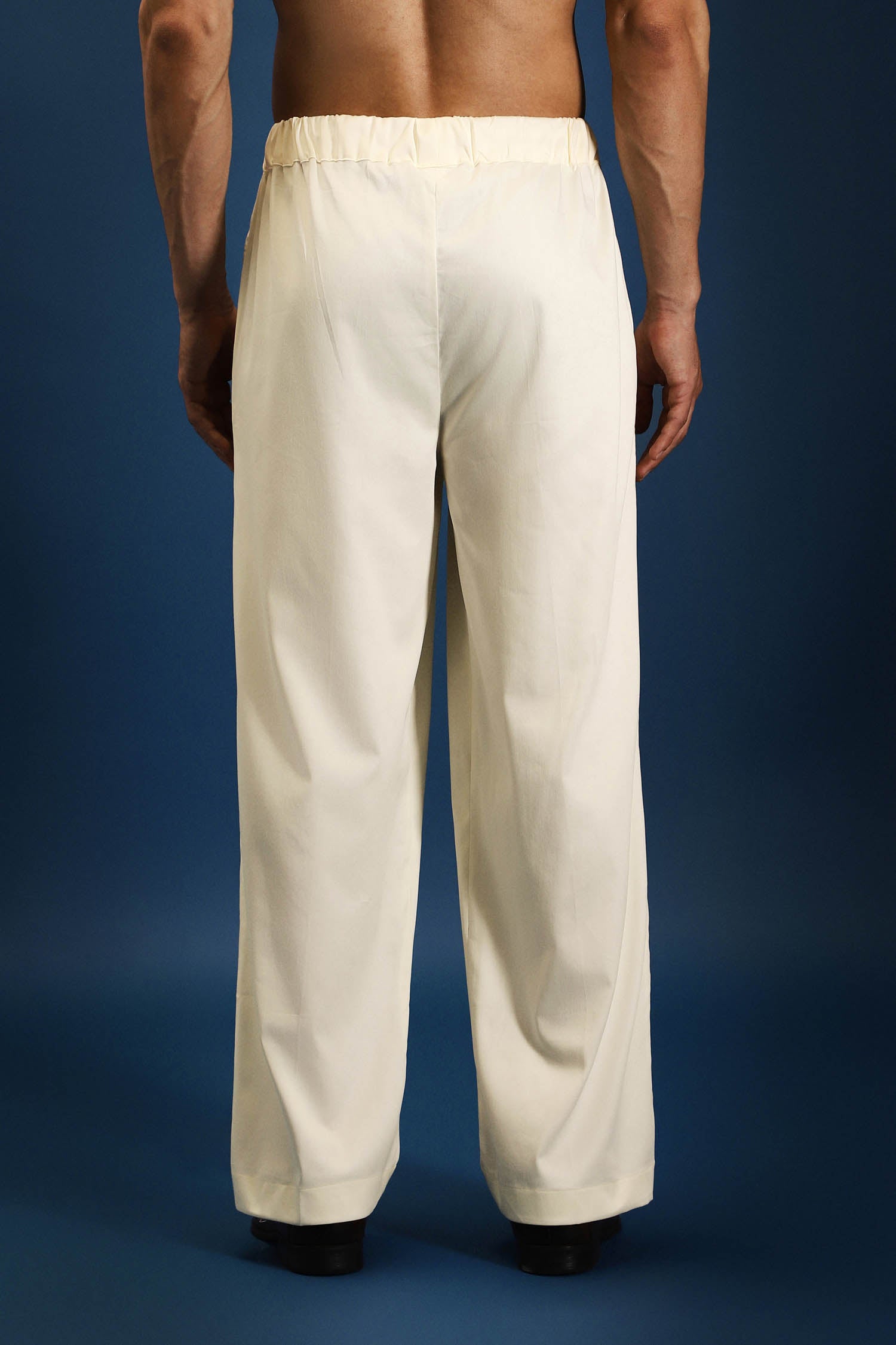 Straight Fit Trousers - Ivory
