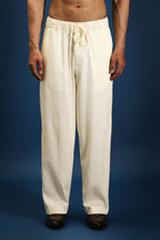 Straight Fit Trousers - Ivory