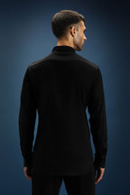 Drizzle Metal (Chain) Hand Embroidered Designer Shirt - Black