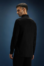 Baazigar - Hand Embroidered Designer Shirt - Black