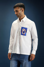 Renal Hand Embroidered Designer Shirt - White