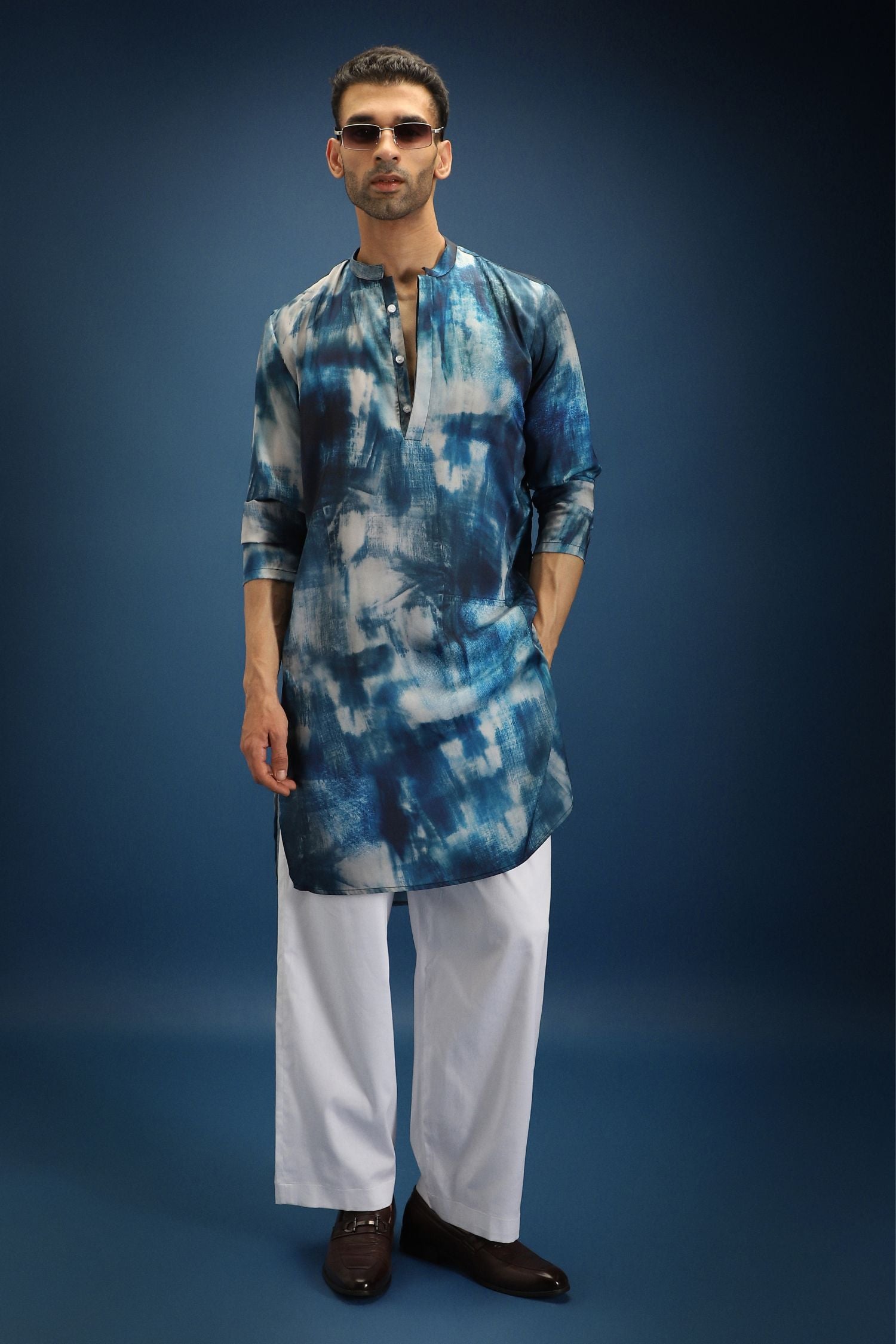 Denim Designer Kurta - Blue