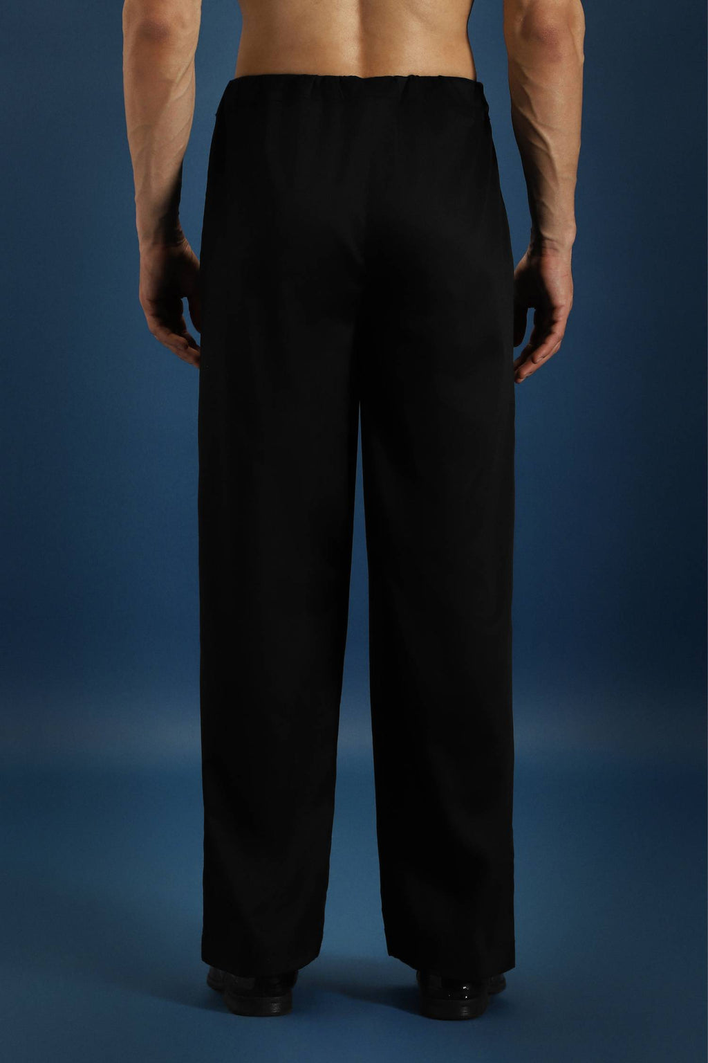 Straight Fit Trousers - Black