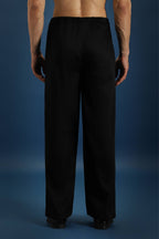 Straight Fit Trousers - Black