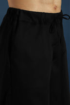 Straight Fit Trousers - Black
