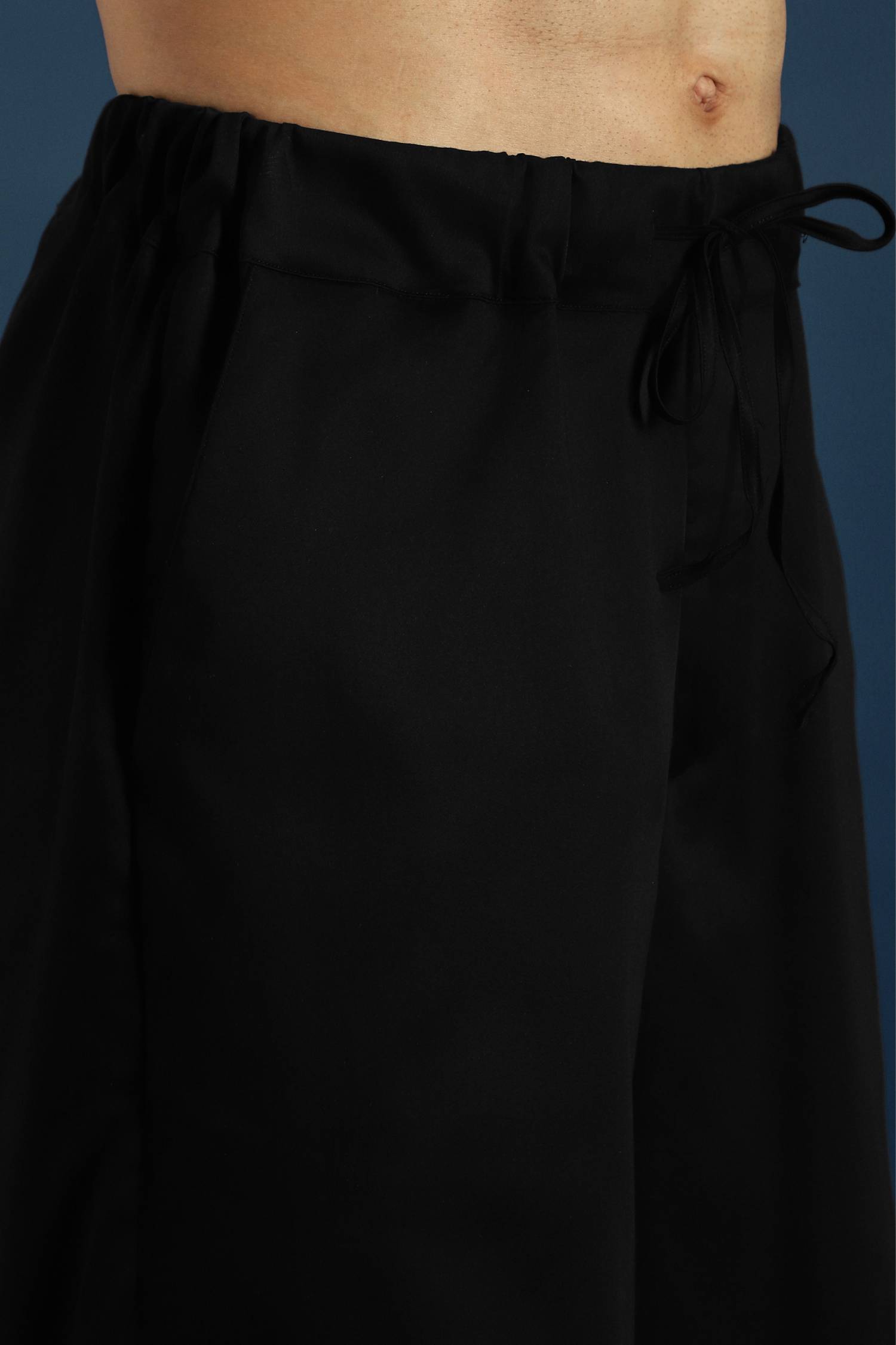 Straight Fit Trousers - Black