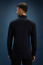 OWL- Hand Embroidered Designer Shirt- Black