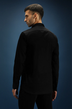 Vish(Snake) - Hand Embroidered Designer Shirt - Black