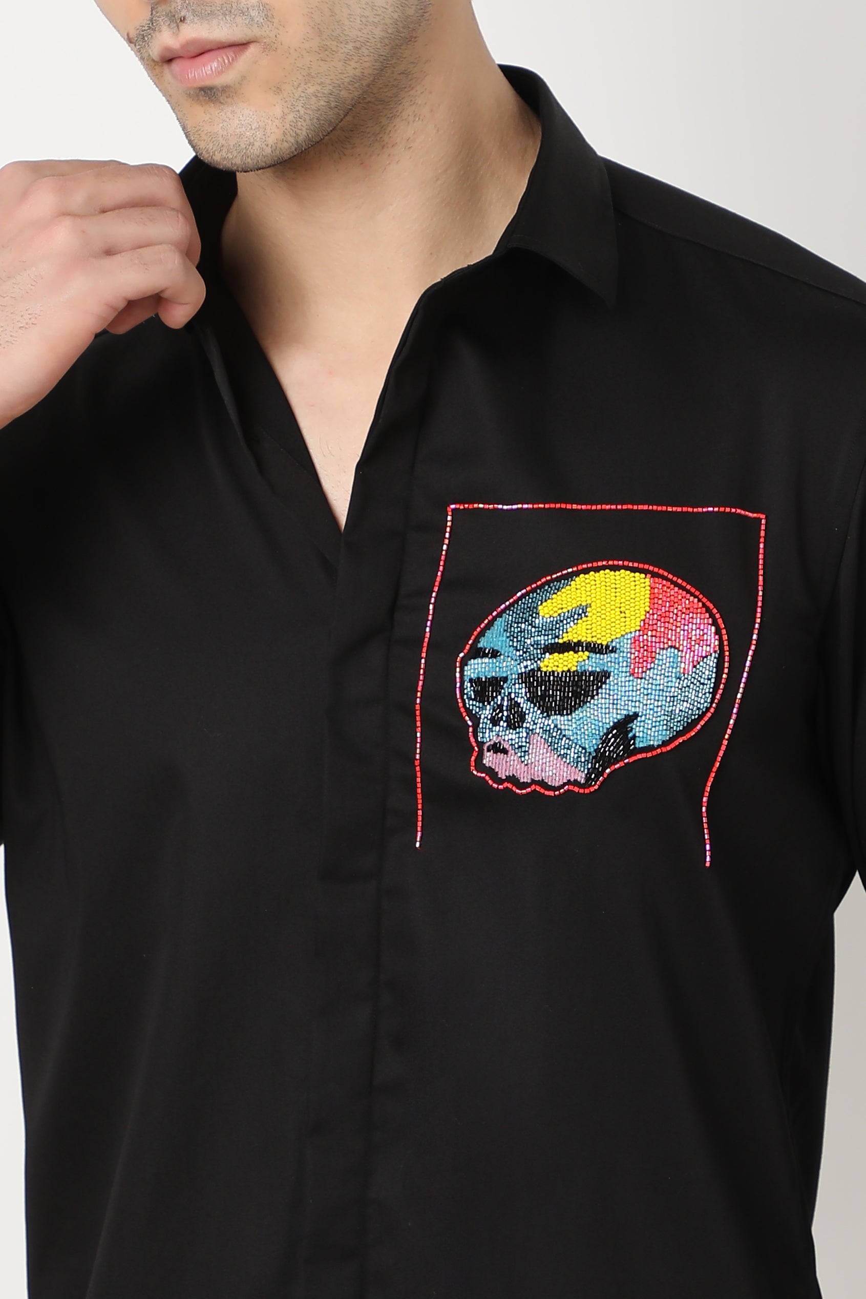Colorblock Skull - Black